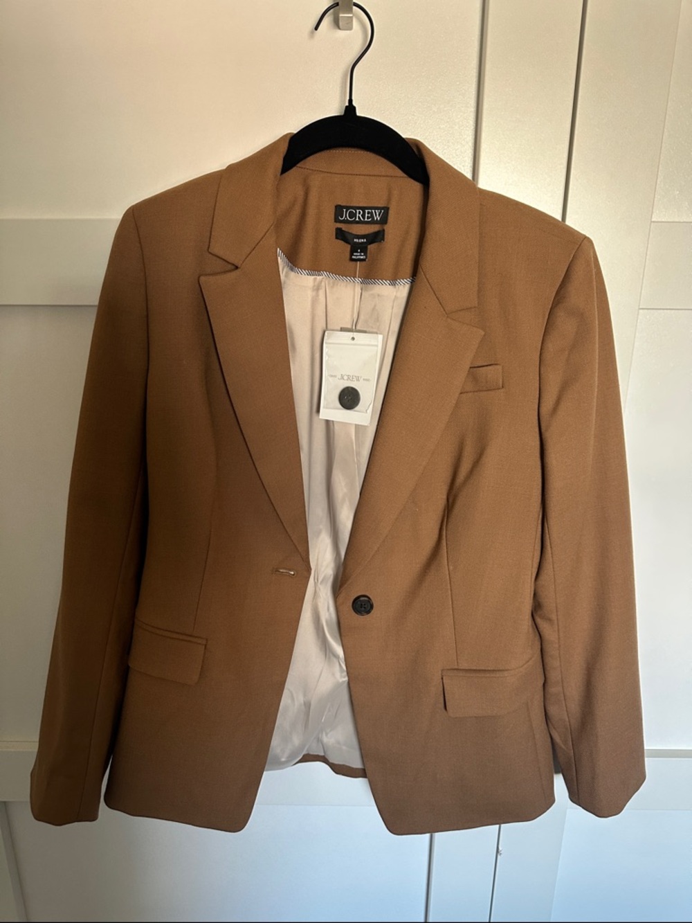 J. Crew Women's Camel Single-Button Blazer BRAND NEW just needs a steam